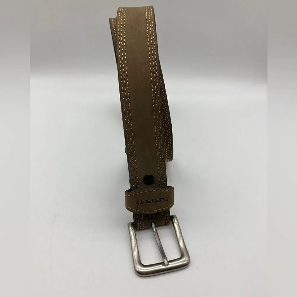 Carhartt Detroit WB 5507 Men’s Leather Belt SZ 38 Length 46”/44” Tan/Brown Color